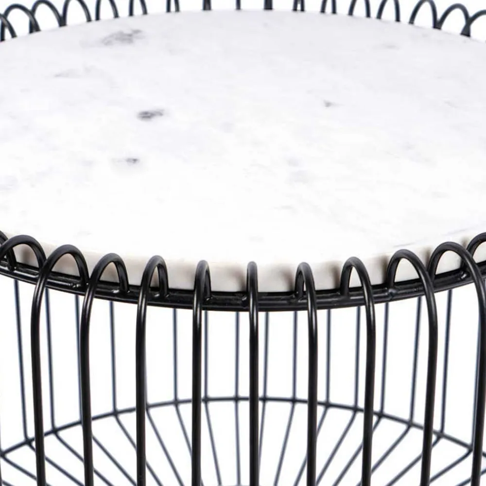 Wohnen Telefontische*Design Beistelltisch aus Marmor in Weiß - Sumilar