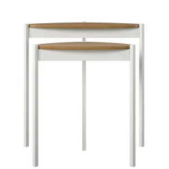 Wohnen Telefontische*Design Beistelltisch Duo in Walnuss Optik - Procado (zweiteilig)