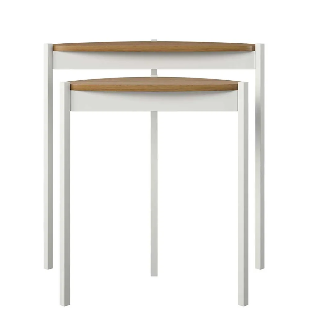 Wohnen Telefontische*Design Beistelltisch Duo in Walnuss Optik - Procado (zweiteilig)