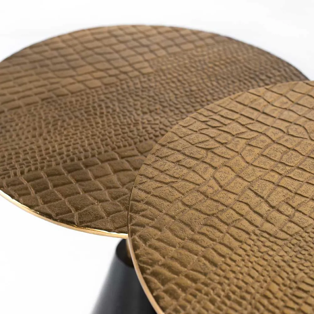 Wohnen Telefontische*Design Beistelltisch Duo aus Metall - Cascaya (zweiteilig)