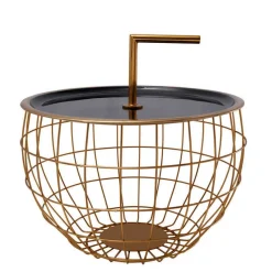 Wohnen Küchentische|Esszimmertische*Design Beistelltisch in Schwarz und Gold - Egeass