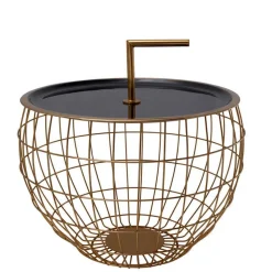 Wohnen Küchentische|Esszimmertische*Design Beistelltisch in Schwarz und Gold - Egeass