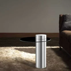 Wohnen Designermöbel*Design Beistelltisch mit Glasplatte - Jaturna