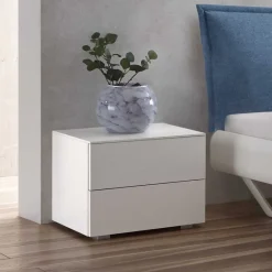 Wohnen Jugendbetten*Design Bettanlage in Weiß & Blau - Thony (dreiteilig)