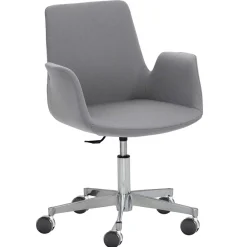 Wohnen Design Bürostuhl mit Armlehnen in Grau - Iranus