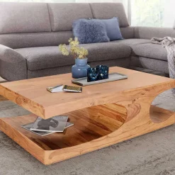 Wohnen Design Couchtisch aus massivem Akazienholz - Drolivio