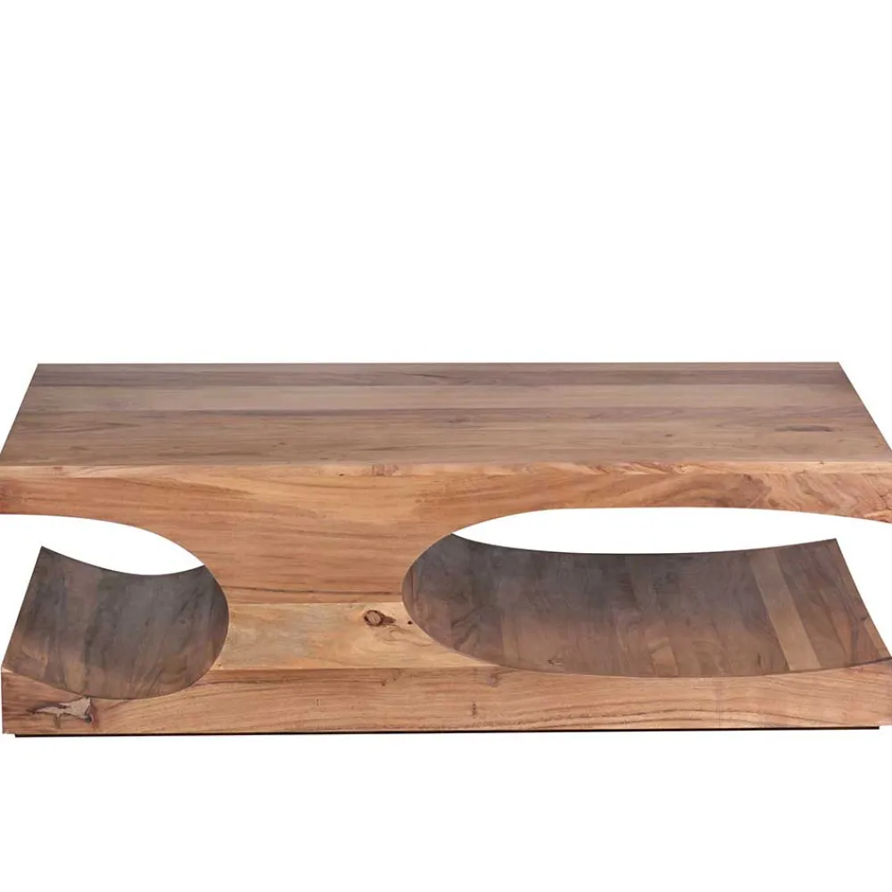Wohnen Design Couchtisch aus massivem Akazienholz - Drolivio
