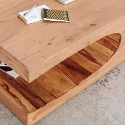 Wohnen Design Couchtisch aus massivem Akazienholz - Drolivio