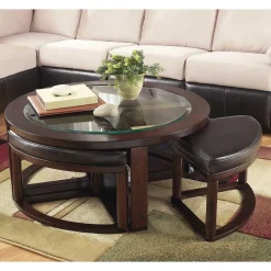 Wohnen Sitzgruppe|Küchen-Essgruppen*Design Couchtisch mit vier Hockern - Fornax (fünfteilig)