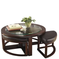 Wohnen Sitzgruppe|Küchen-Essgruppen*Design Couchtisch mit vier Hockern - Fornax (fünfteilig)