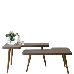 Wohnen Designermöbel*Design Couchtische mit Betonplatte - Varhida (zweiteilig)