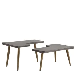 Wohnen Designermöbel*Design Couchtische mit Betonplatte - Varhida (zweiteilig)