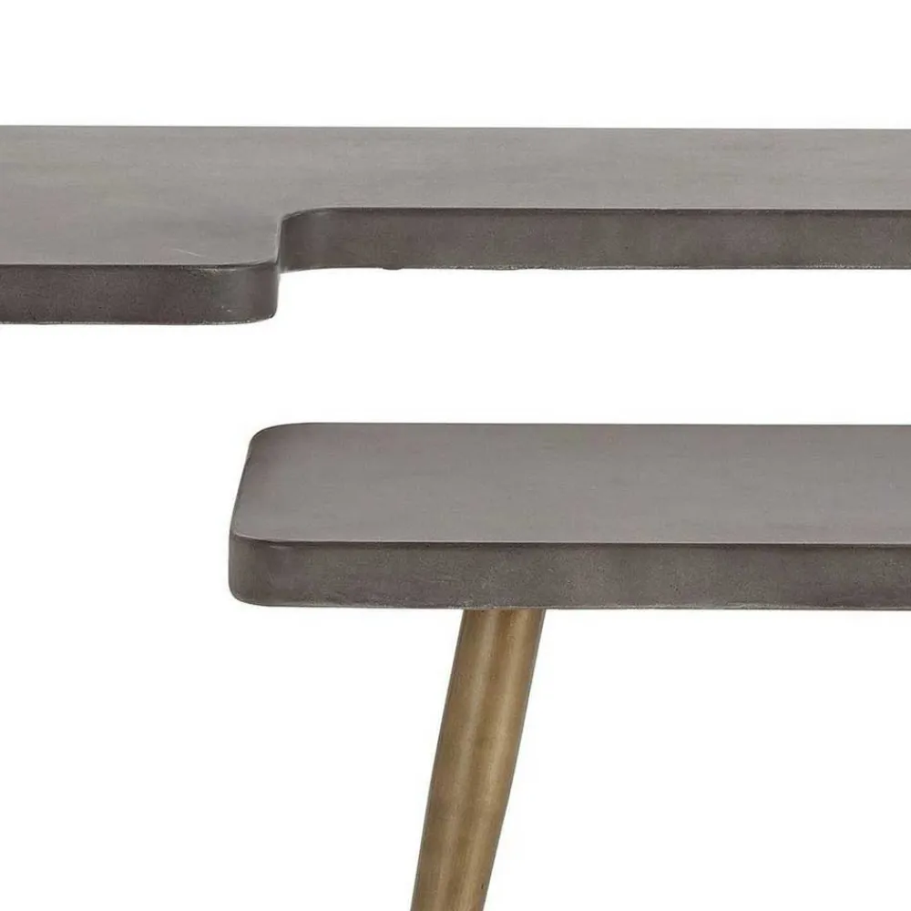 Wohnen Designermöbel*Design Couchtische mit Betonplatte - Varhida (zweiteilig)