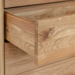 Wohnen Design Eiche Schrank mit getönten Glastüren - Fabiella