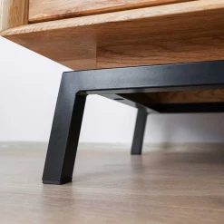 Wohnen Design Eiche Schrank mit getönten Glastüren - Fabiella