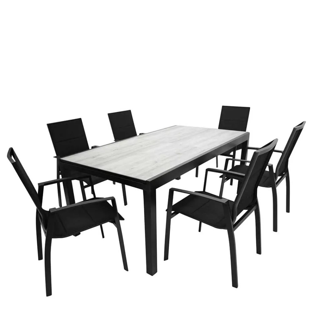 Wohnen Design Essgruppe für den Garten - Marino (siebenteilig)