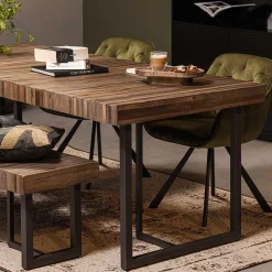 Wohnen Design Esszimmerbank aus Recyclingholz Teak - Halling