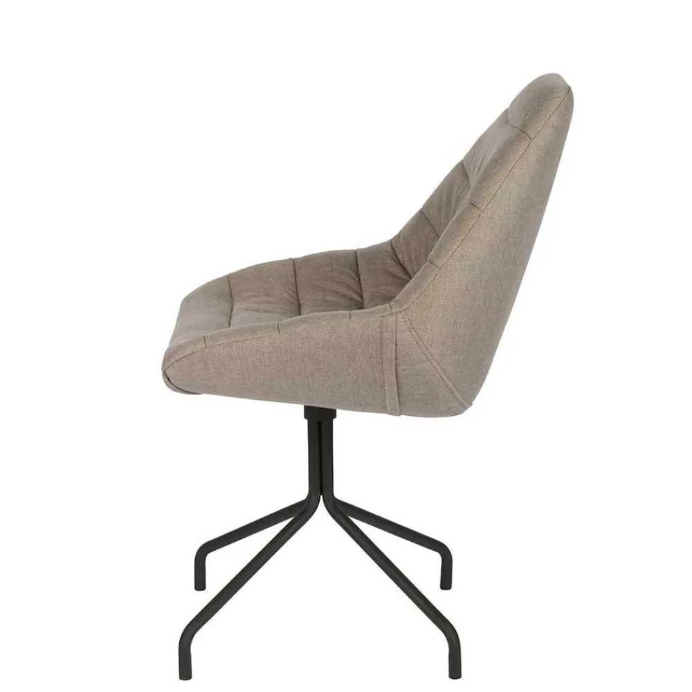 Wohnen Küchenstühle|Esszimmerstühle*Design Esszimmerstuhl in Taupe Lining gepolstert