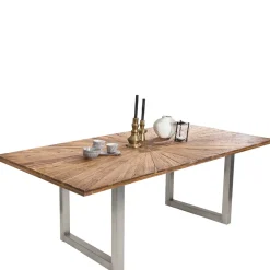 Wohnen Graue Möbel|Naturholzmöbel*Design Esszimmertisch aus Altholz Teak - Liberty