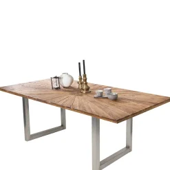 Wohnen Graue Möbel|Naturholzmöbel*Design Esszimmertisch aus Altholz Teak - Liberty