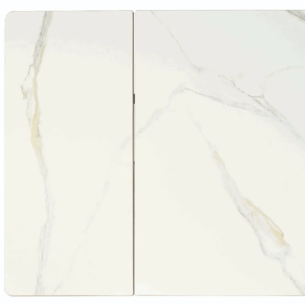 Wohnen Schwarze Möbel|Weiße Möbel*Design Esszimmertisch in Marmoroptik - Yoran