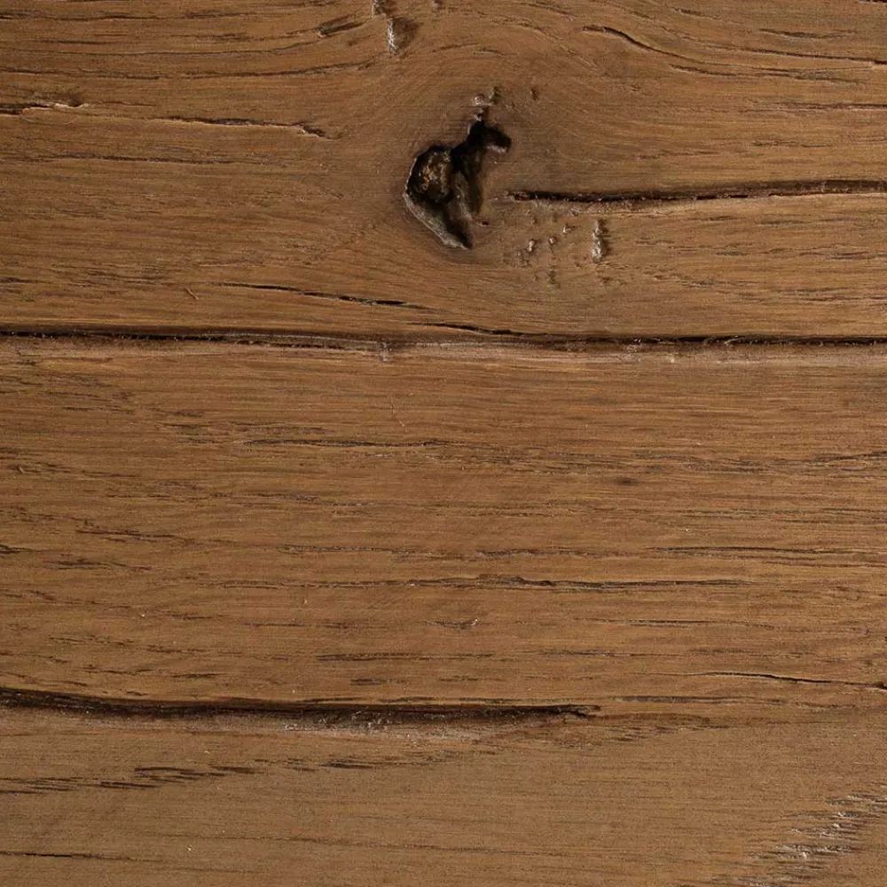 Wohnen Graue Möbel|Küchentische*Design Esszimmertisch mit Holz Eiche dunkel Venditora & Edelstahl