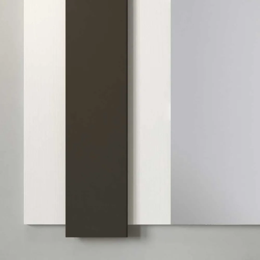 Wohnen Design Flur Set in Weiß & Schwarz - Riguna (zweiteilig)