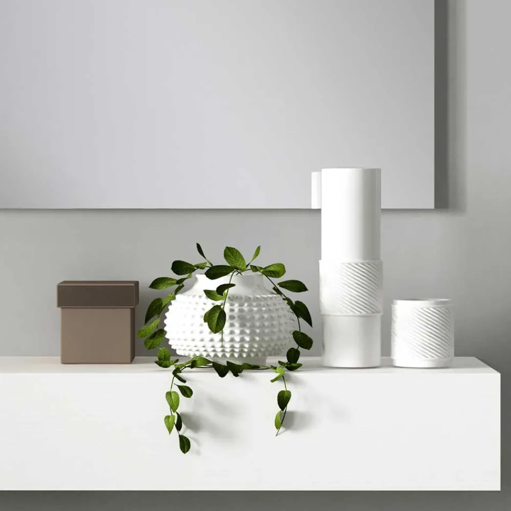 Wohnen Design Flur Set in Weiß & Schwarz - Riguna (zweiteilig)