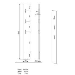 Wohnen Design Flurmöbel Set in Graugrün - Point (dreiteilig)