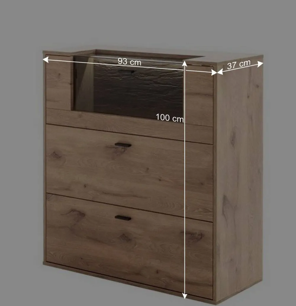 Wohnen Design Flurmöbel Set in Wildeiche - Vapposia (dreiteilig)