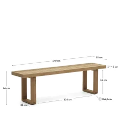 Wohnen Küchenbänke|Gartenbänke*Design Gartenbank aus Teak Recyclingholz - Torina