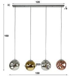 Wohnen Design Glas Hängelampe für Esstisch - Furcios
