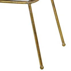 Wohnen Glasmöbel|Küchentische*Design Glastisch mit Gestell Messing Cateyna mit 2 Platten