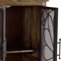 Wohnen Vitrinen|Wohnzimmer-Vitrinen*Design Highboard mit Glas Metalltüren - Everton