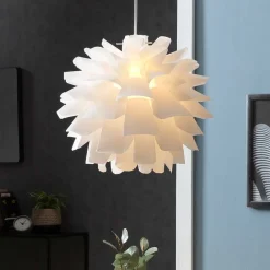 Wohnen Lampen & Leuchten*Design Hängelampe mit Kunststoff Kugel Schirm - Micaelo