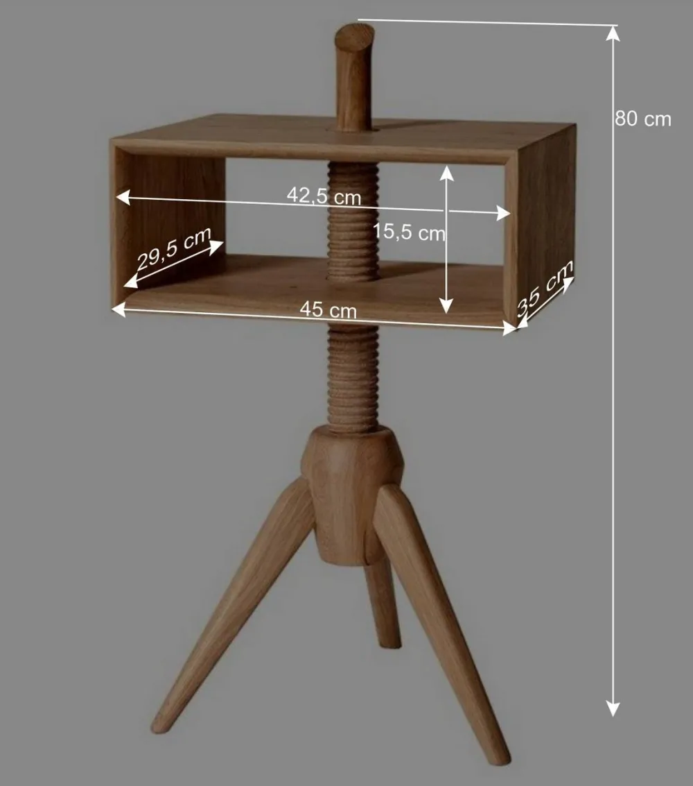 Wohnen Designermöbel|Telefontische*Design Holz Beistelltisch drehbar - Julecas