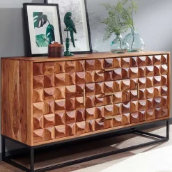 Wohnen Design Holz Sideboard mit Bügelgestell - Rusty