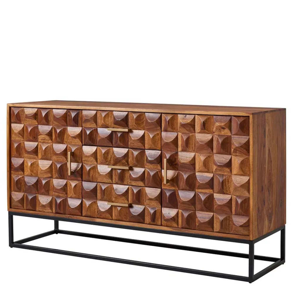 Wohnen Design Holz Sideboard mit Bügelgestell - Rusty