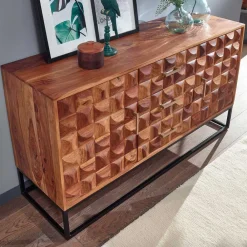 Wohnen Design Holz Sideboard mit Bügelgestell - Rusty