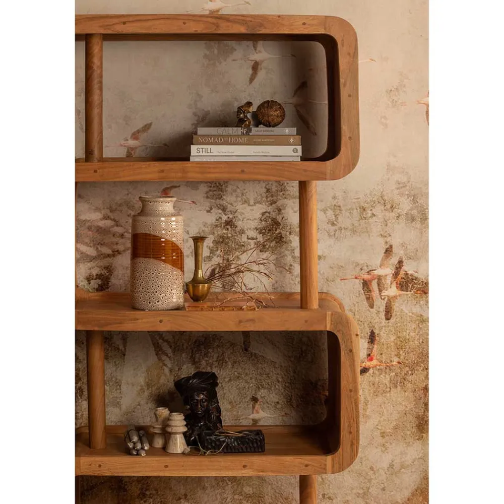 Wohnen Esszimmerregale|Wohnzimmer-Regale*Design Holzregal aus Akazie Massivholz - Selrito