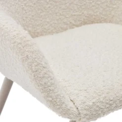 Kinder Wohnen Design Kinderstühle in Weiß Boucle - Betty (2er Set)