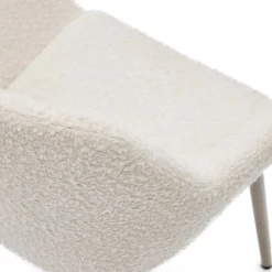 Kinder Wohnen Design Kinderstühle in Weiß Boucle - Betty (2er Set)