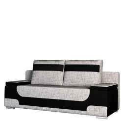 Wohnen Design Klappcouch in Beigegrau und Schwarz - Tefano