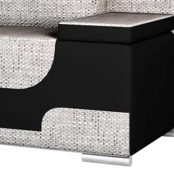 Wohnen Design Klappcouch in Beigegrau und Schwarz - Tefano