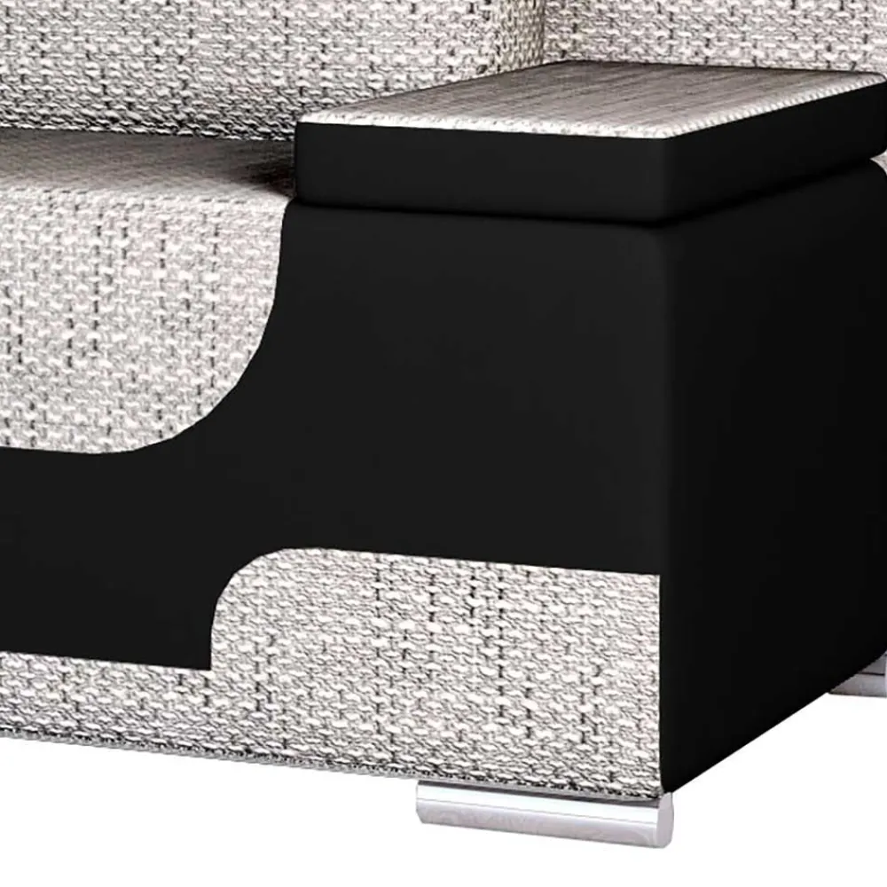 Wohnen Design Klappcouch in Beigegrau und Schwarz - Tefano