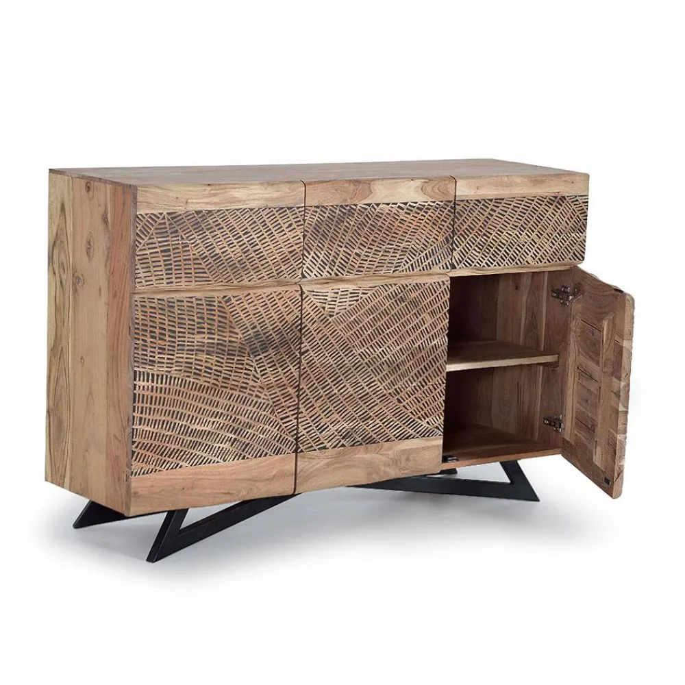 Wohnen Küchenschränke|Sideboards*Design Kombi-Kommode aus Massivholz - Merlan