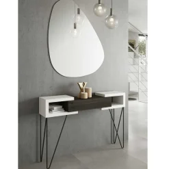 Wohnen Schwarze Möbel|Weiße Möbel*Design Konsolentisch & Spiegel Set - Elburg (zweiteilig)