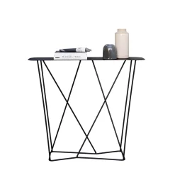 Wohnen Designermöbel|Telefontische*Design Konsolentisch aus Stahl in Schwarz - Skadiva