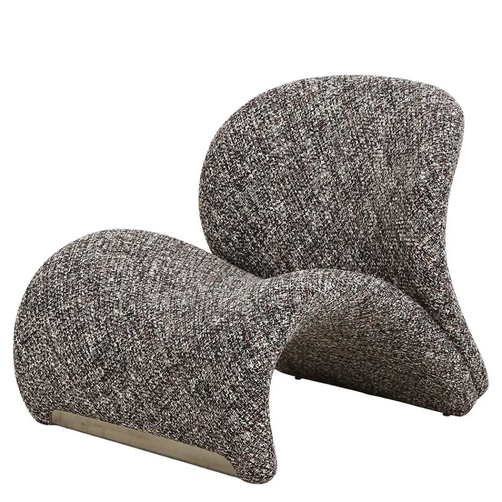 Wohnen Designermöbel*Design Loungesessel in Dunkelbraun meliert - Sacalobra