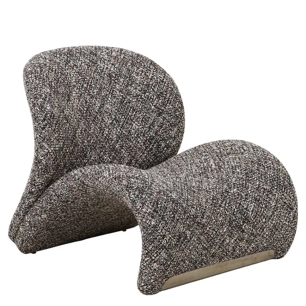 Wohnen Designermöbel*Design Loungesessel in Dunkelbraun meliert - Sacalobra